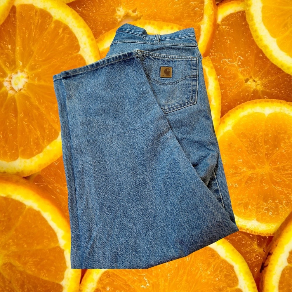 Carhartt B17-DST Relaxed Fit Tapered Leg Jeans Light Wash Blue 40x32 Mens